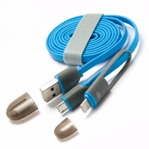 Cable USB E-Touch 2 en 1 Iphone6/Micro USB 1.8 Metros