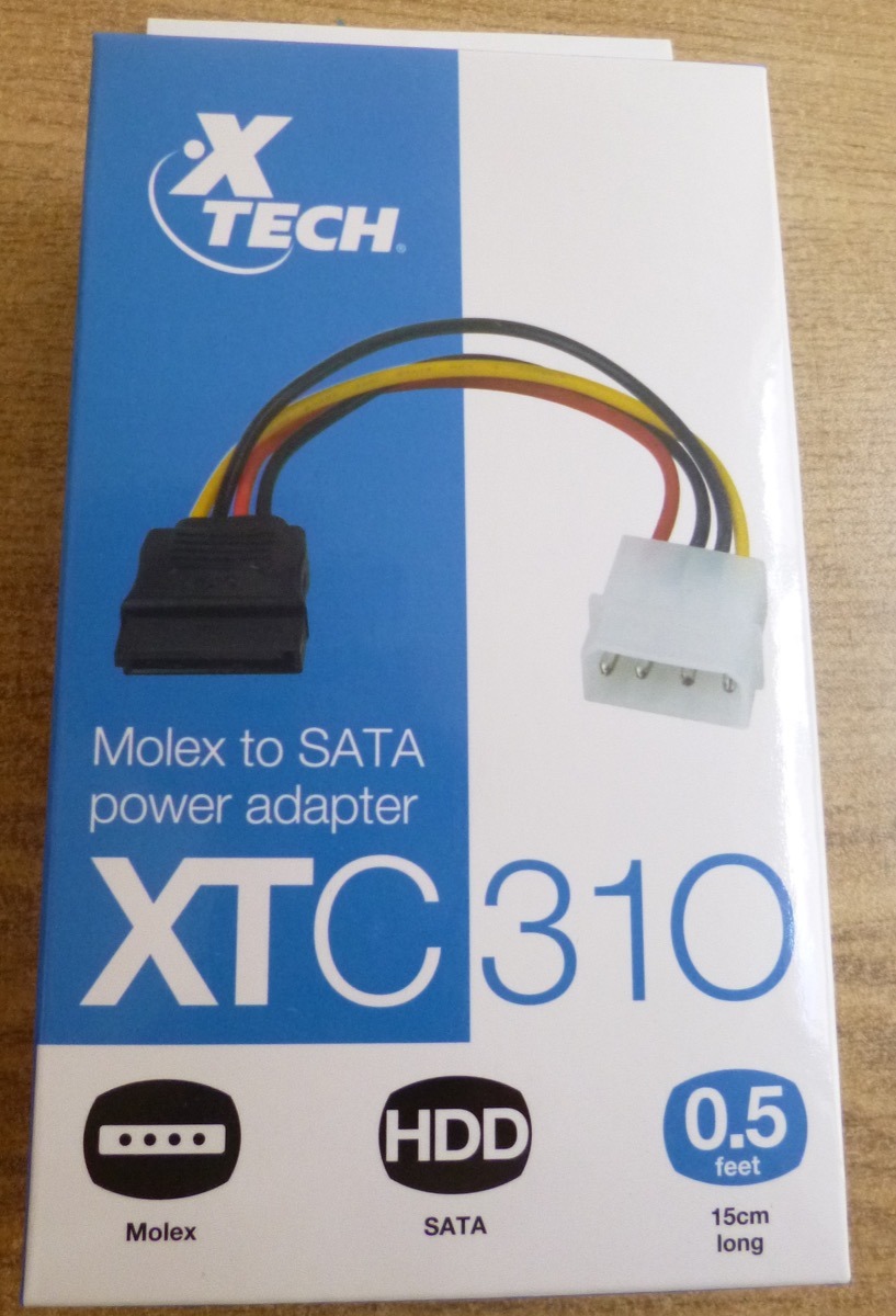 Cable X-Tech de Poder Serial a Sata XTC-310