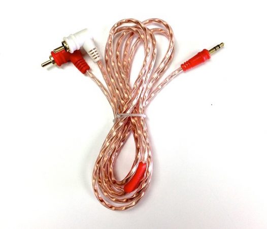 Cable de Audio AudioPipe 3.5&quot; a 2 RCA 3.65 Metros 12'