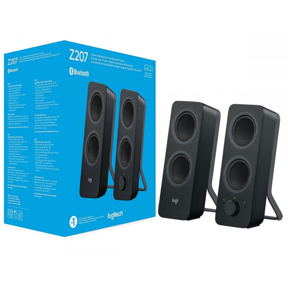 Bocina Logitech Z207 Stereo 2.0 Bluetooth Black