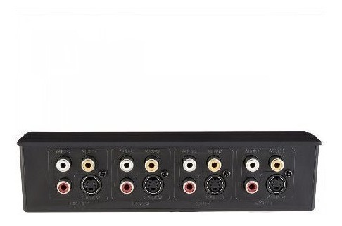Switch ABCD STEREN de Audio y Video con Conectores RCA y S-Video