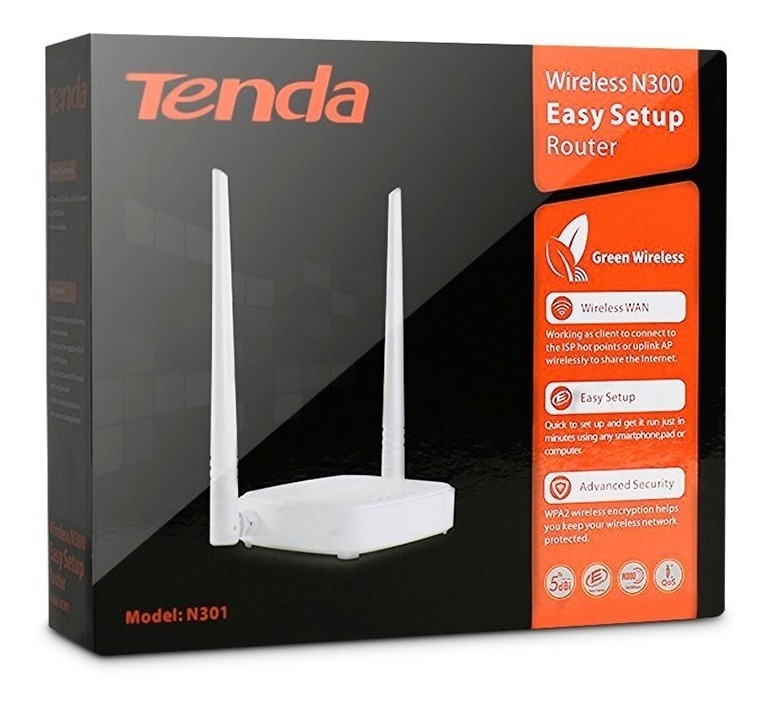 Router TENDA N301 Wireless 2 Antenas 300Mbps