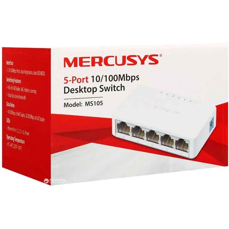 Switch MERCUSYS MS105 5 Puertos 10/100Mbps