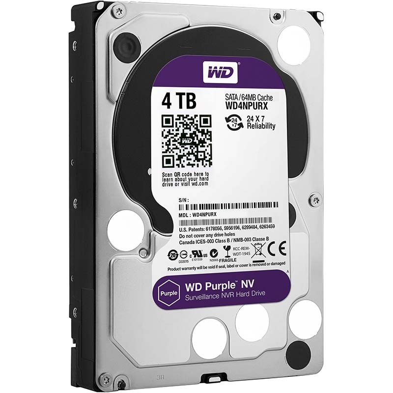 Disco Duro Interno WesternDigital Púrpura 4TB 3.5&quot; 5400RPM