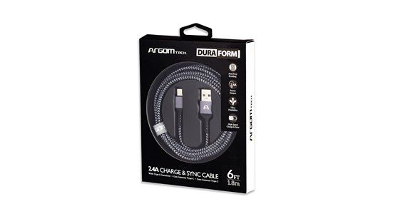 Cable ARGOM Tipo C a USB 1.8m Metros