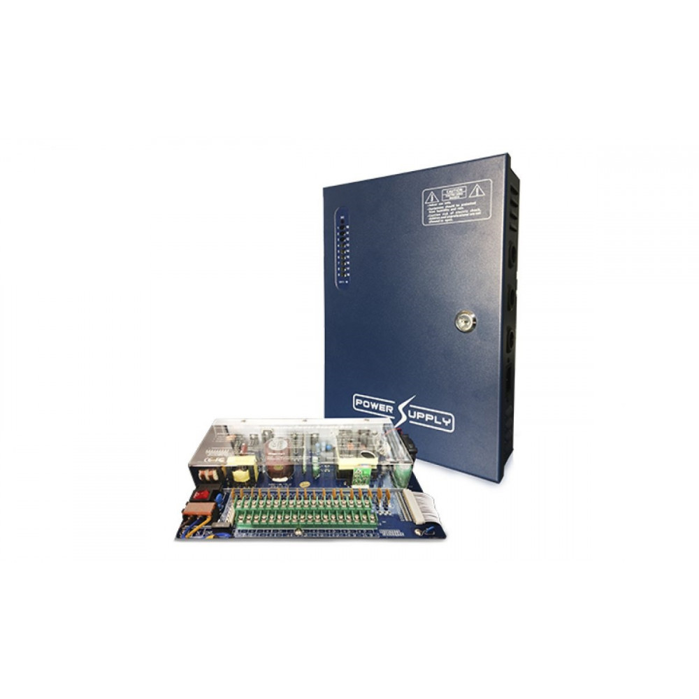 Fuente De Poder CCTV Folksafe / 12VDC / 18 Canales / 20A