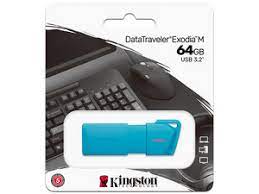 Memoria USB KINGSTON 64GB Exodia 3.2 Neon Aqua