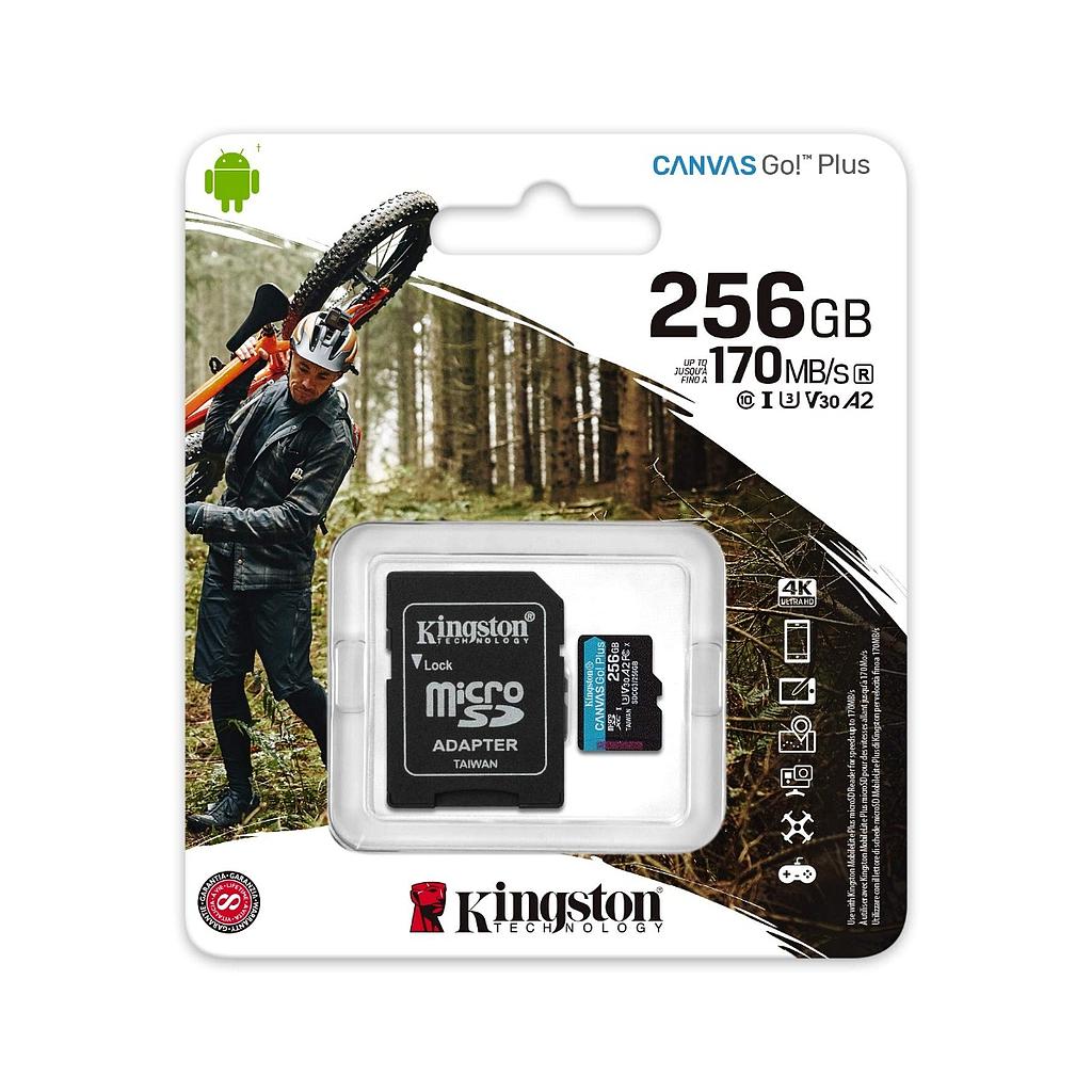 Memoria Micro SDXC KINGSTON 256GB Canvas Go Plus V30 Card