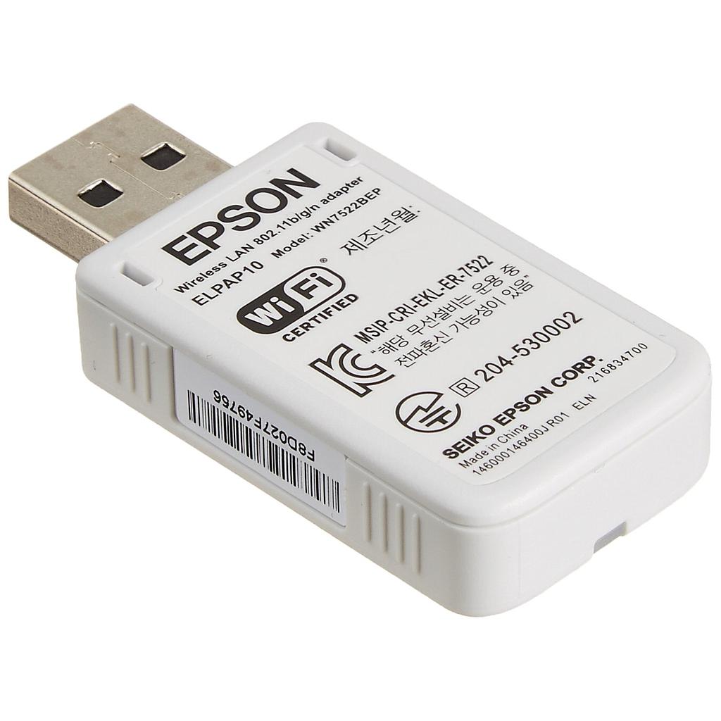 Adaptador Wifi para Proyector EPSON Modelos: EB-S31 / X31 / W32 / U32 / S130 / X130 / W130 / U130 / G7800NL / G7000WNL / G7200WNL / G7400UNL / G7500UNL / G7905UNL / EB-6XX series