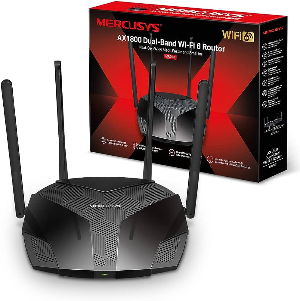 Router Mercusys WiFi 6 de doble banda AX1800 / MR70X