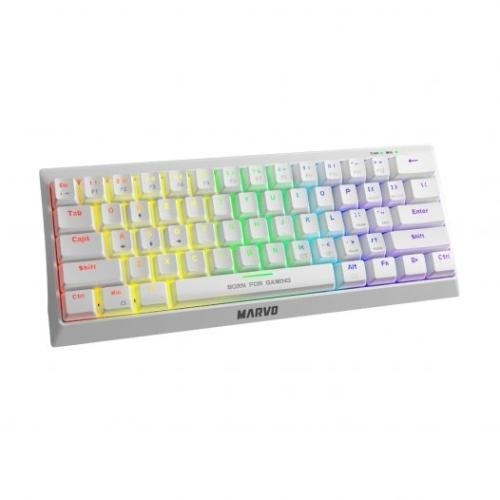 Teclado Gaming Mecánico Marvo  Raonbow USB Tipo C Switch azul/rojo