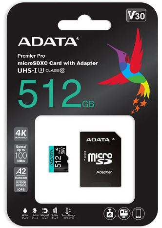 Memoria MICRO SD ADATA 512GB