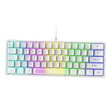 Teclado Mecánico EAGLE WARRIOR USB GAMING 62 RGB LED Retroiluminado / Blanco / Español