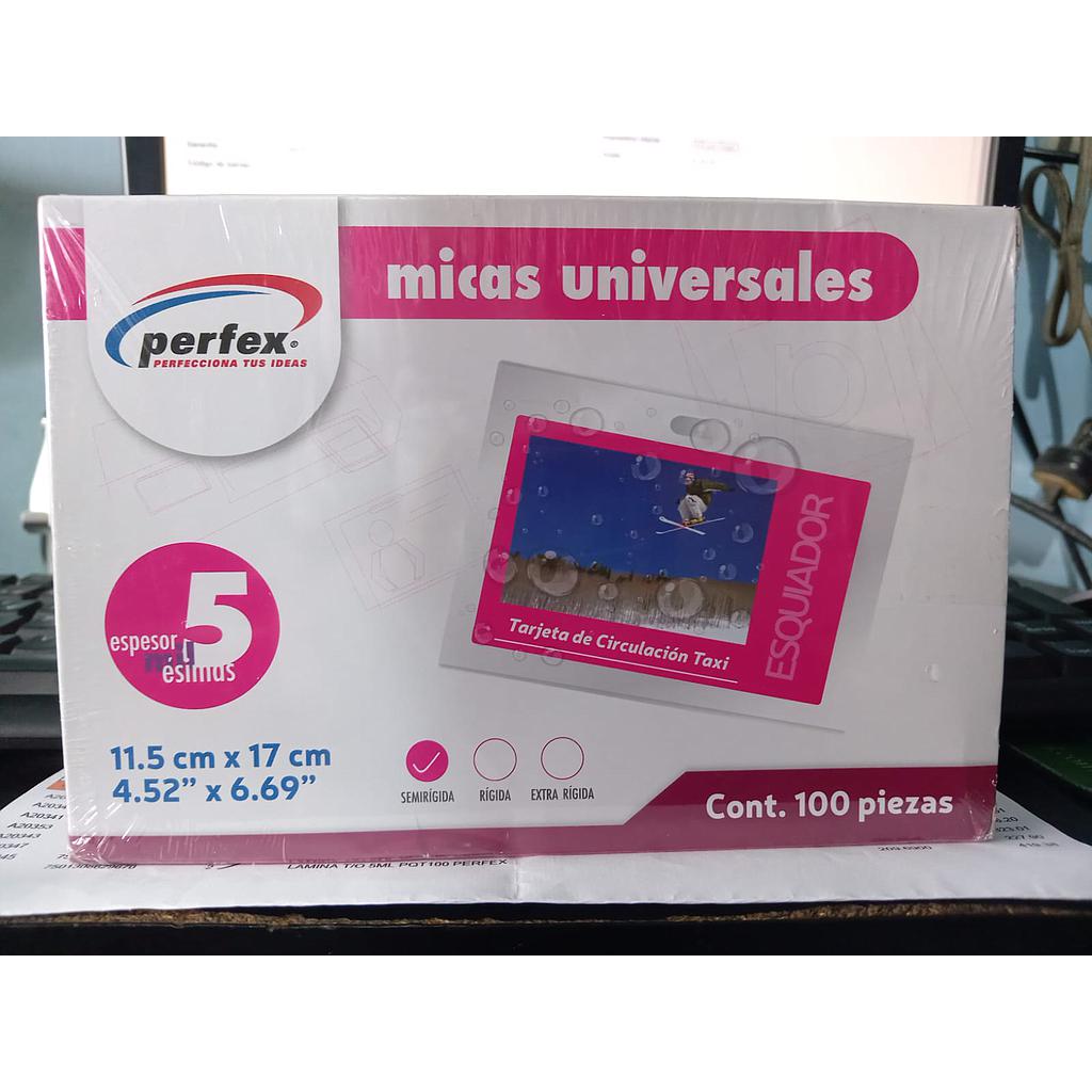 Micas 11.5x17cm 5ML PERFEX PQT100