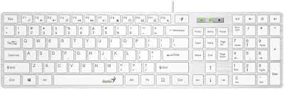 TECLADO GENIUS SLIMSTAR 126 cable USB blanco