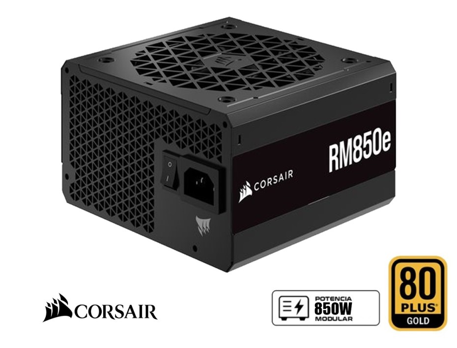 Fuente de Poder CORSAIR 850W RM850E 80 Plus Gold