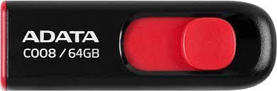 Memoria USB ADATA 64GB 2.0 negro/rojo