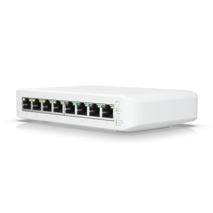 Ubiquiti Switch UniFi Lite 8 PoE 4 Puertos GbE PoE+ y 4 Puertos GbE 52W