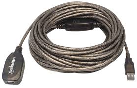 Cable MANHATTAN Extensión Activa / USB A macho a A hembra / encadenable / 15 Metros