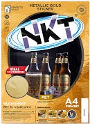 Papel Adhesivo NKT A4 DORADO GLOSSY /6H