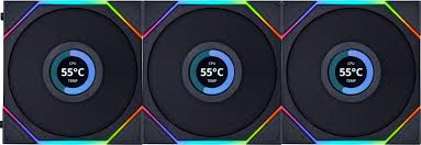 Ventiladores LIAN LI TL LCD 120MM 3 Ventiladores Negro