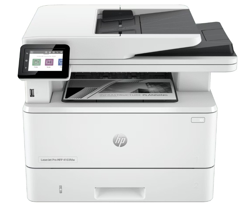 Impresora Multifuncional HP LaserJet Pro MFP 4103fdw / Monocromática /  USB 2.0 / Ethernet / Wifi