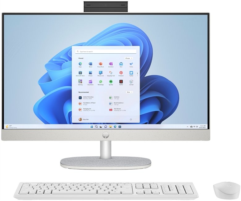 Todo en uno HP AIO HP 24-cr0250la / Ryzen 5 7520U / 8GB RAM/512GB SSD /23.8&quot; FHD/ W11 / Blanca