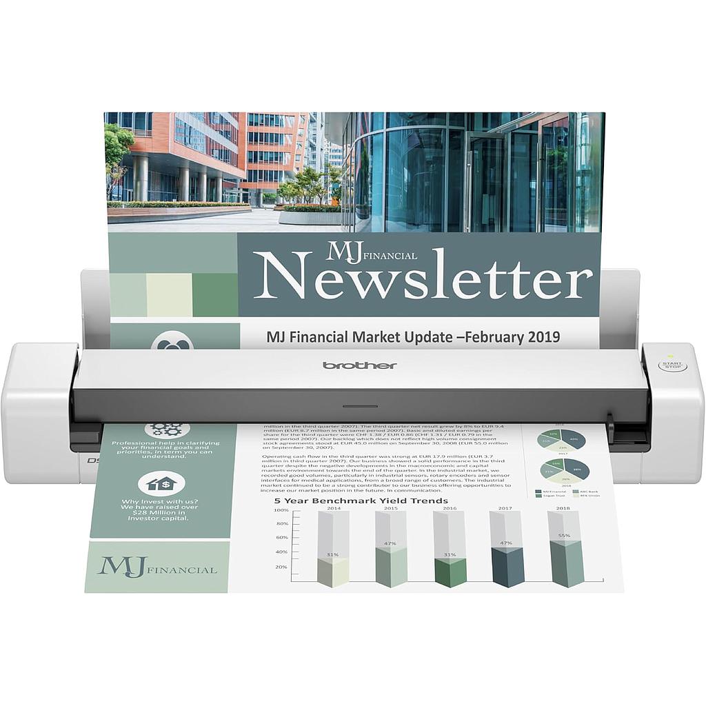 Brother Escáner de documentos móvil compacto dúplex DS-740D