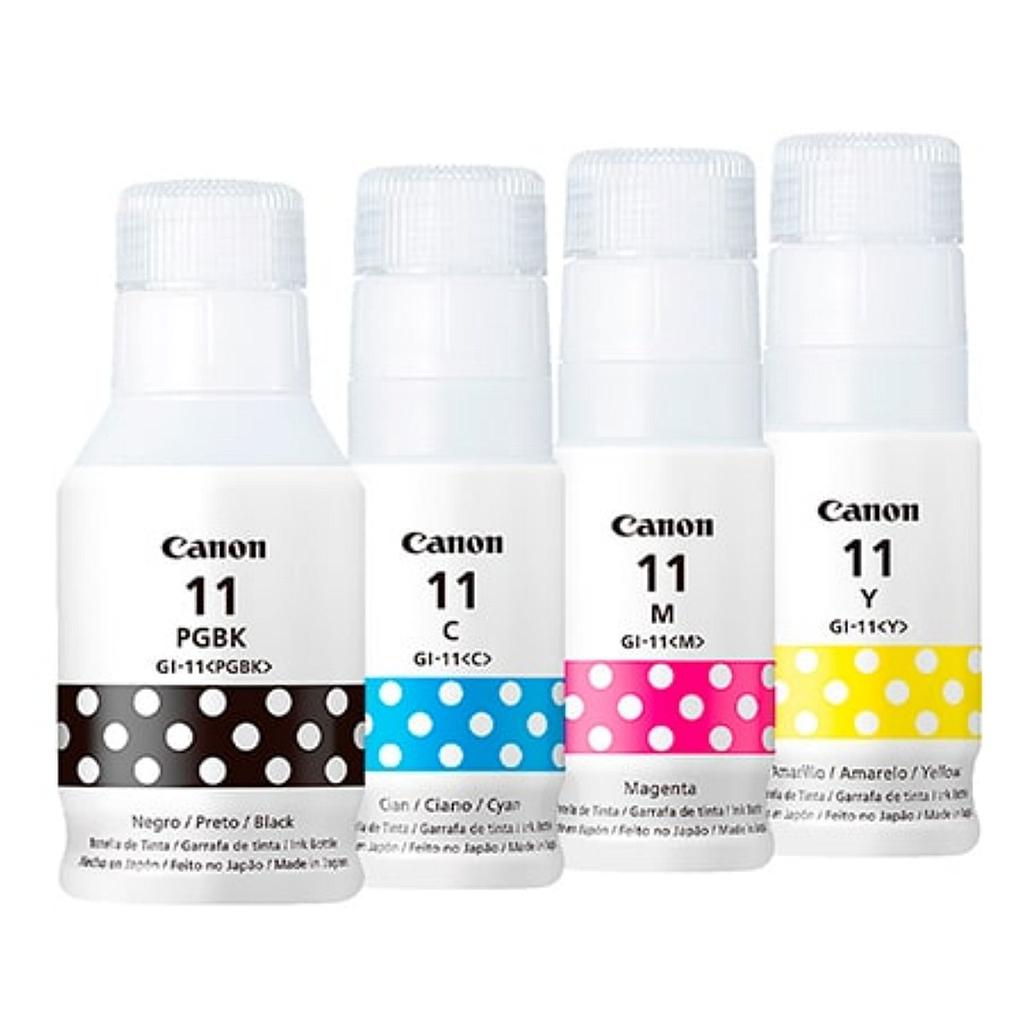KIT Tintas CANON GI-11 ORIGINALES (BK/C/M/Y)