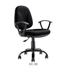 Silla Secretarial con Brazos Negro