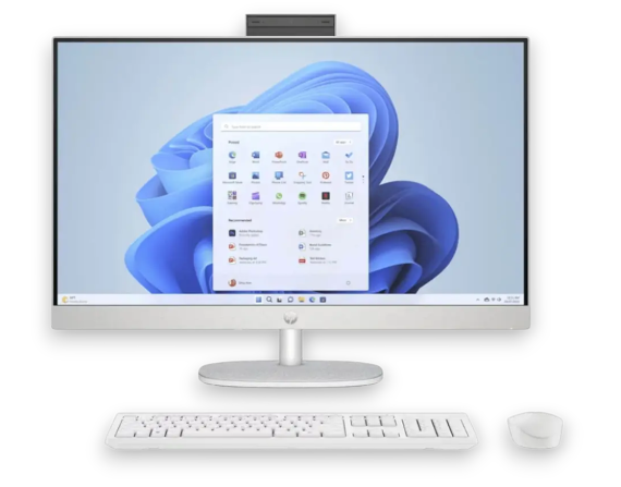Todo en uno HP 27-cr0278la AMD Ryzen 7 7730U / 16GB RAM / 1TB SSD M.2 / 27" TOUCH / W11H / Blanca
