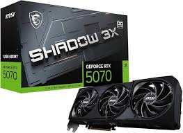 Tarjeta de Video MSI GeForce RTX 5070 12GB 3X OC GDDR7 / 2557Mhz / Shadow