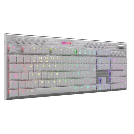 Teclado Redragon HORUS FS K619W Gaming Mecánico RGB Alámbrico Blanco