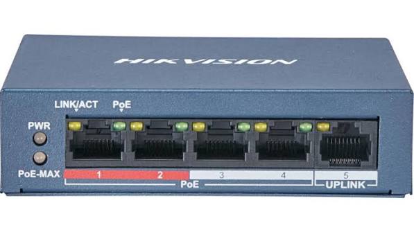 Switch HIKVISION 5 Puertos/PoE/1 RJ45/ 10/100 / No Administrable
