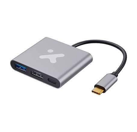 Adaptador X-TECH XTC-566 USB Tipo C a HDMI, USB 3.0 y Tipo C