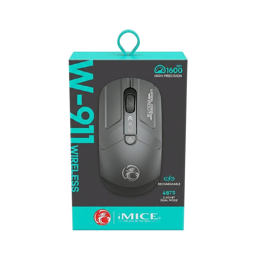 Mouse IMICE W-911 Inalámbrico Recargable Wireless / Bluetooth