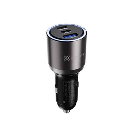 Cargador Klip Xtreme para Carro KCC-140 140W / 2 puertos USB-C / USB-A