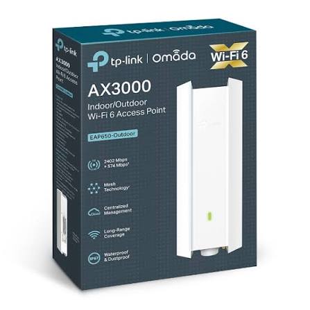 Punto de acceso TP-LINK Omada EAP650-Outdoor Wi-Fi 6 AX3000 doble banda