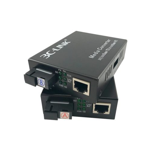 Media Converter de FO SC 155Mbps a RJ45 10/100 pareja (BLY-1F1E-A20 y BLY-1F1E-B20) marca Nextlink