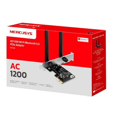 Adaptador de Red MERCUSYS Wifi/Bluetooth 5.0 / AC1200 1200Mbps / Dual Band 2.4GHz/5GHz