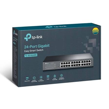 Switch Tp-Link TL-SG1024DE 24 Puertos Gigabit 10/100/1000 Mbps Fácil, inteligente y administrable