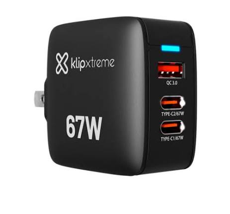 Cubo Klip Xtreme KMC-500 67W Tipo USB-C 3.0 / USB-A