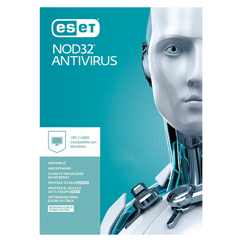 Antivirus ESET NOD 32 Maestro/Estudiante 1PC 1 AÑO