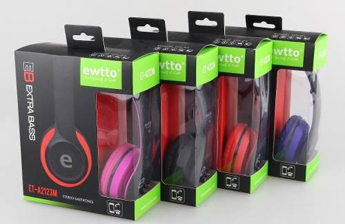 Audífonos EWTTO Cableado Varios Colores