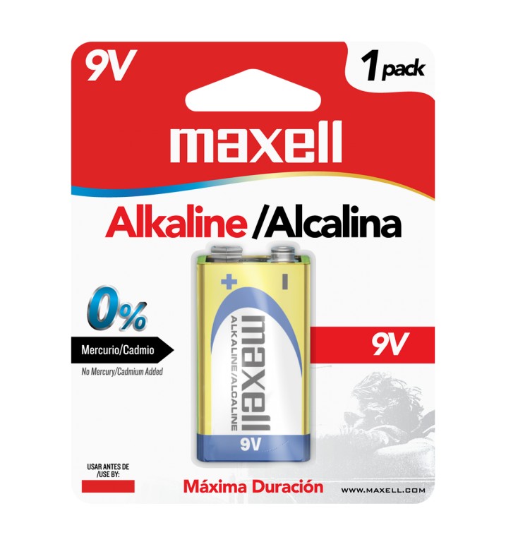 Batería Alcalina 9Volt Maxell