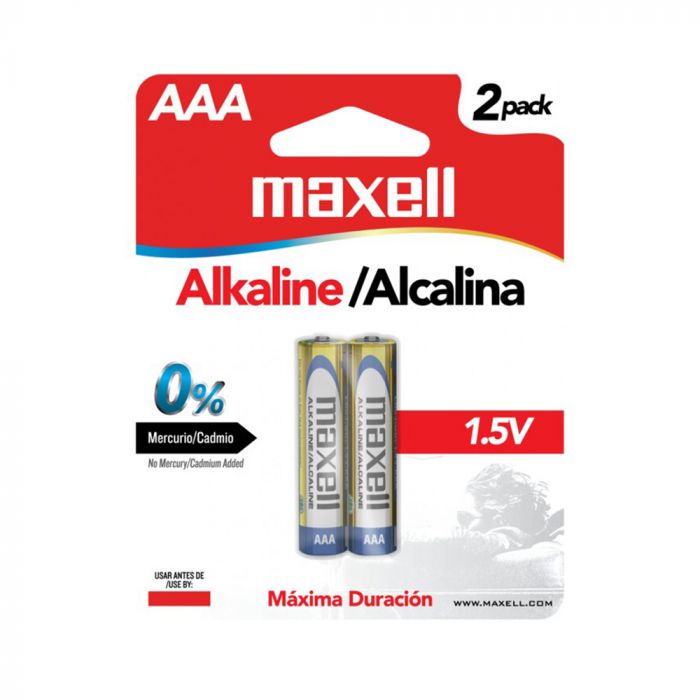 Batería Alcalina PK2 AAA Maxell