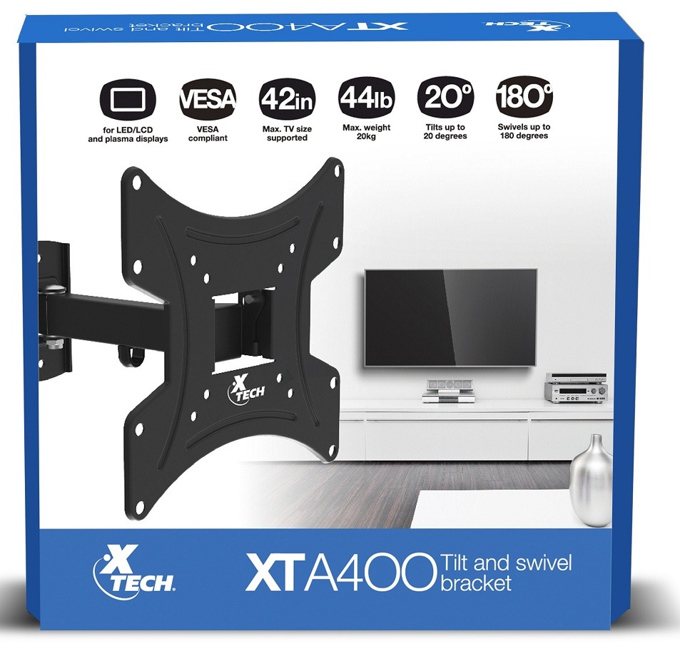 Bracket X-Tech XTA-400 con Brazo para TV de 23&quot;-42&quot; 44Lbs