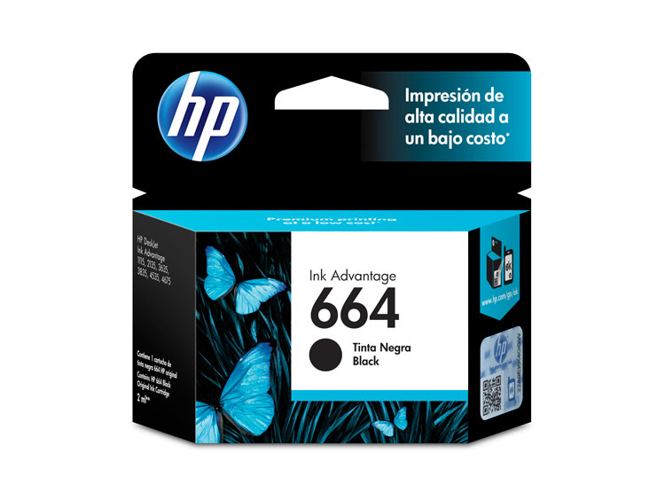 Cartucho HP 664 Negro Original