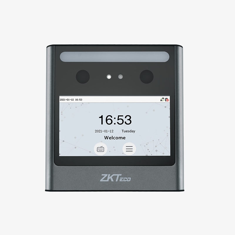 Biométrico híbrido basado en Linux, Terminal de control de tiempo y asistencia y acceso con reconocimiento facial de luz visible, TCP/IP,USB Host Marca ZKTeco.