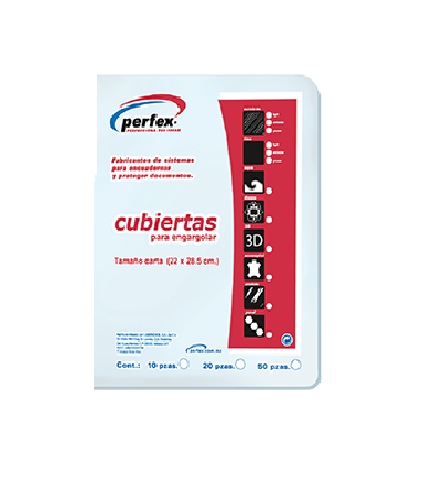 Cubierta para Encuadernar T/O Liso Kristal PQT50 PERFEX